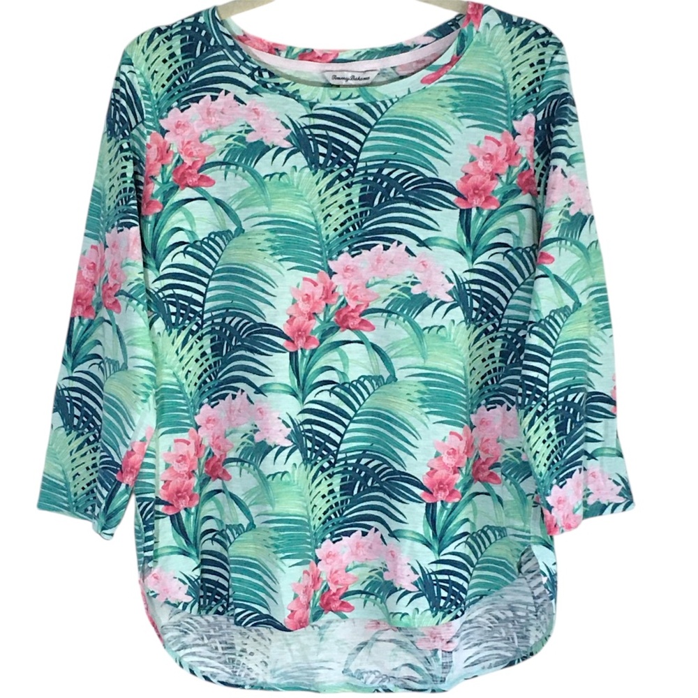 Tommy Bahama Ashby Isles Tropical Top size Large